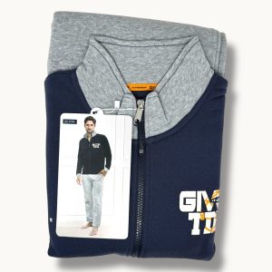 Givova Fitness Uomo Tuta In Felpa Full Zip Bicolore Pantalone Con Tasche Stampata Art. G770f